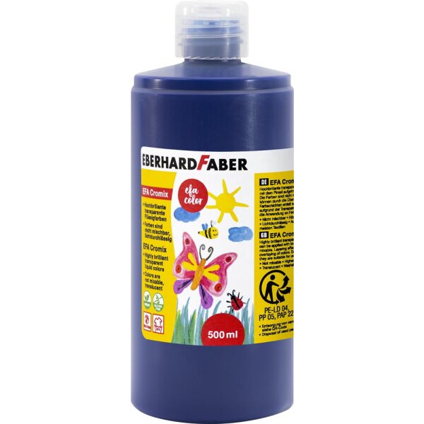 Transparentfarbe EFA Cromix, 500 ml blau