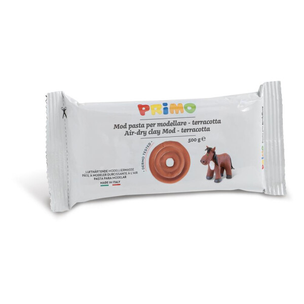 Primo Modelliermasse lufttrocknend, 500 g terracotta