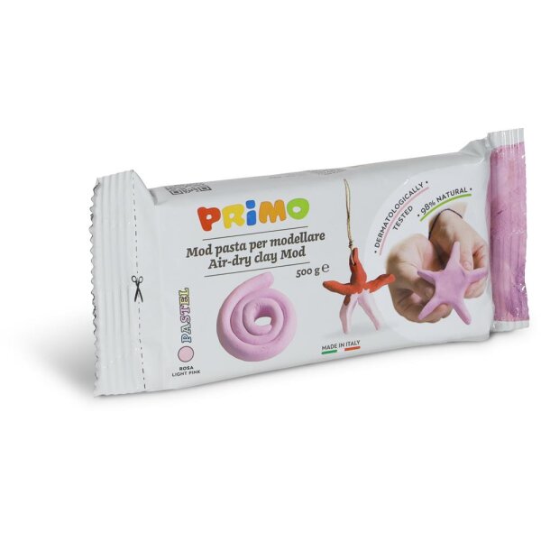 Primo Modelliermasse lufttrocknend, 500 g pastellrosa