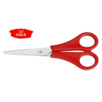 Westcott® Kinderschere rot, spitze Spitze, 12 Stück