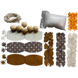 Bastelset Eulen zum Fädeln 6er Set