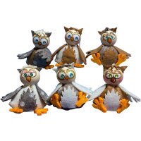 Bastelset Eulen zum Fädeln 6er Set