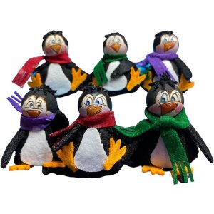 Bastelset Pinguine zum Fädeln 6er Set