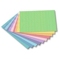 Motivkarton Streifen klein, 10 Bogen, 50 x 70 cm