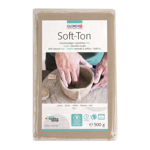 Softton weiß, lufthärtend und brennbar, 500 g