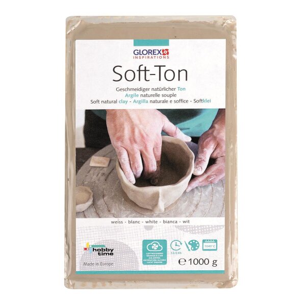Softton weiß, lufthärtend und brennbar, 1000 g