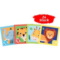 Kunststoffschiebepuzzle afrikanische Tiere, 24 Stück