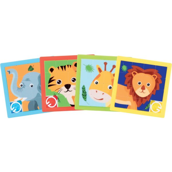 Kunststoffschiebepuzzle afrikanische Tiere, 1 Stück