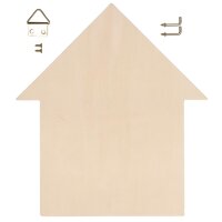 DIY Schlüsselbrett Haus, 15 x 16,5 cm