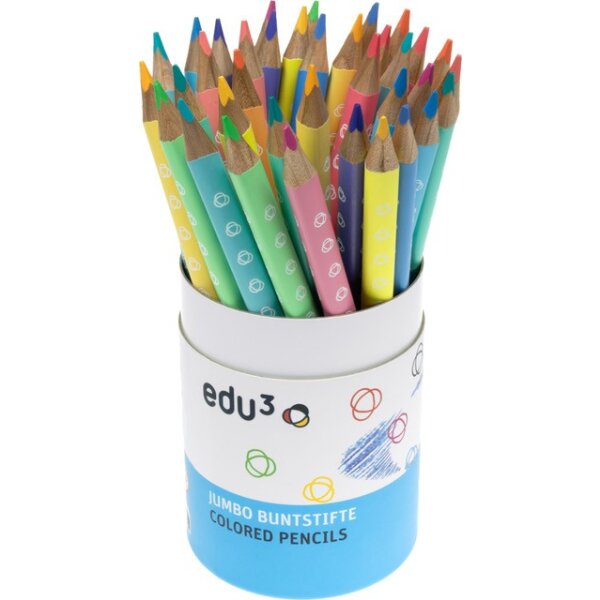 Edu³ Jumbo tri Buntstifte pastell, 36 Stück
