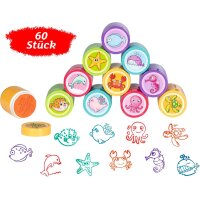 Stempel Meerestiere, 60 Stück