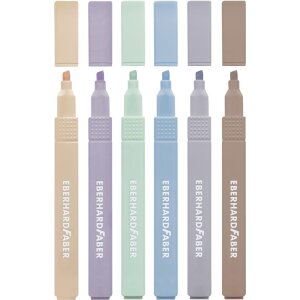 Textmarker Slim Natural Shades, 6 Stück