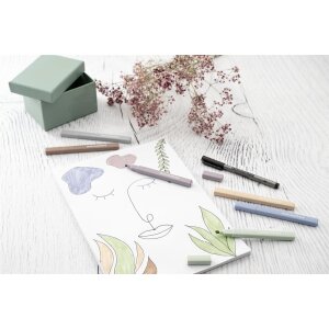 Textmarker Slim Natural Shades, 6 St&uuml;ck