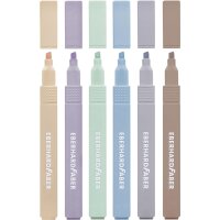 Textmarker Slim Natural Shades, 6 Stück