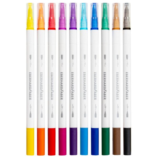 Duo Fineliner und Filzstifte, Eberhard Faber, 10 Stück