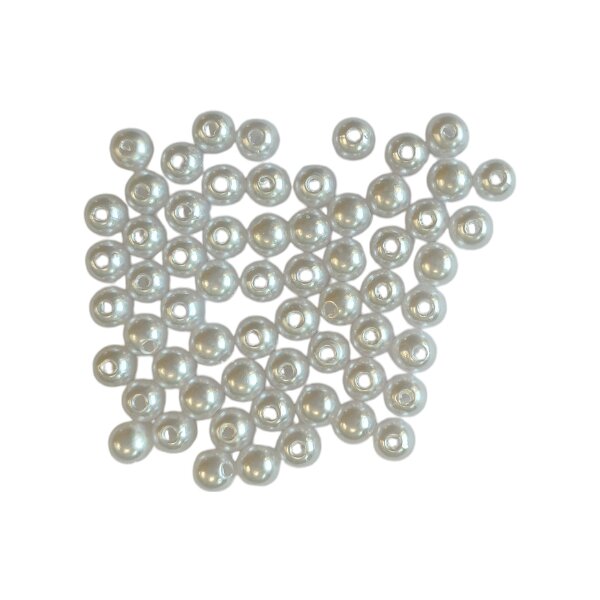 Perlen weiß wachs 8 mm, ca. 415 Stück