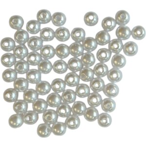 Perlen weiß wachs 8 mm, ca. 415 Stück