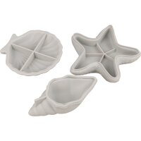 Set Silikongießformen Seestern + Muscheln, 3tlg.
