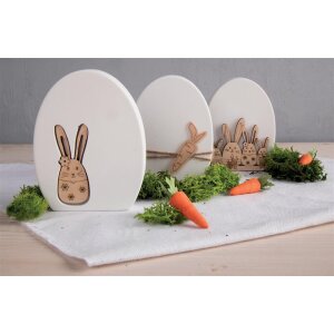 Holz Osterhasen & Freunde, 8 Stück