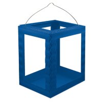 Laternenrohling eckig mittelblau