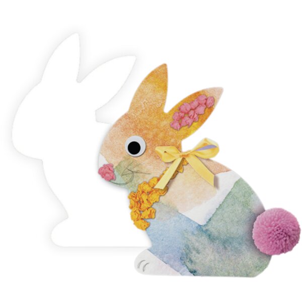 Stanzteile Hase zum Selbstgestalten, 20 Stück