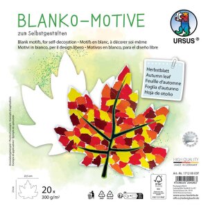 Stanzteile Herbstblatt zum Selbstgestalten, 20 St&uuml;ck