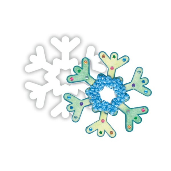 Stanzteile Schneeflocke zum Selbstgestalten, 20 Stück