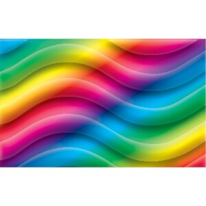Schult&uuml;tenrohling aus 3D-Wellpappe regenbogen, h: 68 cm