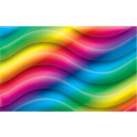 Schultütenrohling aus 3D-Wellpappe regenbogen, h: 68 cm