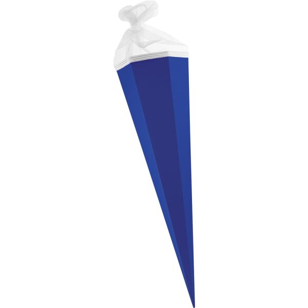 Bastelschultüte sechseckig, 85 cm blau