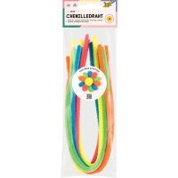 Chenilledraht / Pfeifenputzer neon, 10 Stück
