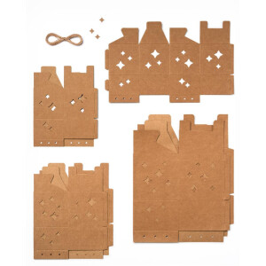 Bastelset Geschenkboxen mit Sternchen, 6 St&uuml;ck