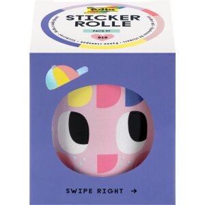 Stickerrolle Face it, Augen, Bäckchen, Münder, Frisuren