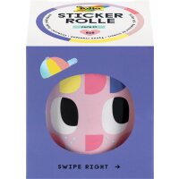 Stickerrolle Face it, Augen, Bäckchen, Münder, Frisuren