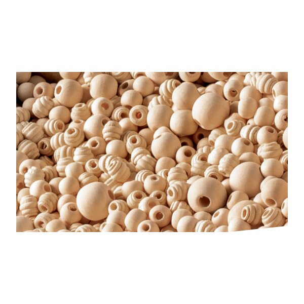 Jumbo Mix Holzperlen Natur, Ø 10 – 18 mm, 1 kg