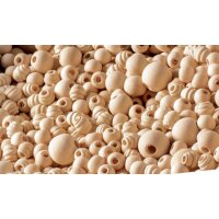 Jumbo Mix Holzperlen Natur, Ø 10 – 18 mm, 1 kg