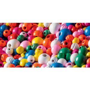 Jumbo Mix Holzperlen Bunt, 6 Farben, Ø 10 –...