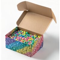 Jumbo Mix Holzperlen Pastell, 6 Farben, Ø 10 – 18 mm, 1 kg