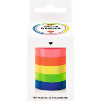 Satinbänder, 5 Stück in 5 Farben Neon