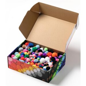 Pompons Mix Jumbo Bunt, 200 g