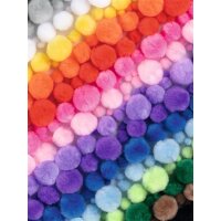 Pompons Mix Jumbo Bunt, 200 g