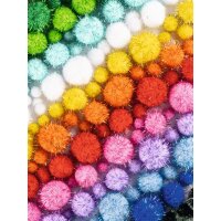 Pompons Mix Jumbo Glitter, 300 g