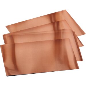 Pr&auml;gefolien, 3 Blatt, 18,5 x 29 cm kupfer