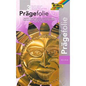 Prägefolien, 3 Blatt, 18,5 x 29 cm gold