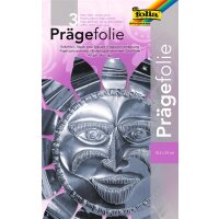 Prägefolien, 3 Blatt, 18,5 x 29 cm silber