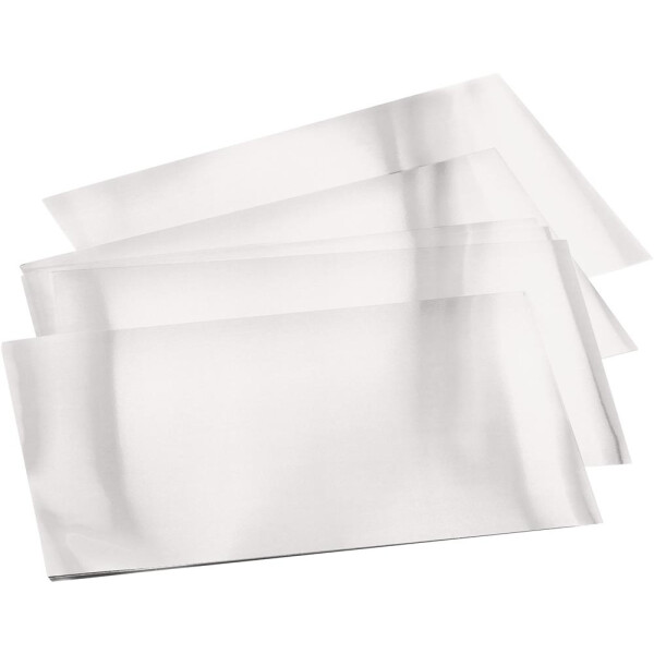 Prägefolien, 30 Blatt, 18,5 x 29 cm silber