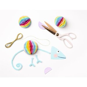 Wabenpapier 21 x 33 cm, 4 Blatt sortiert Rainbow