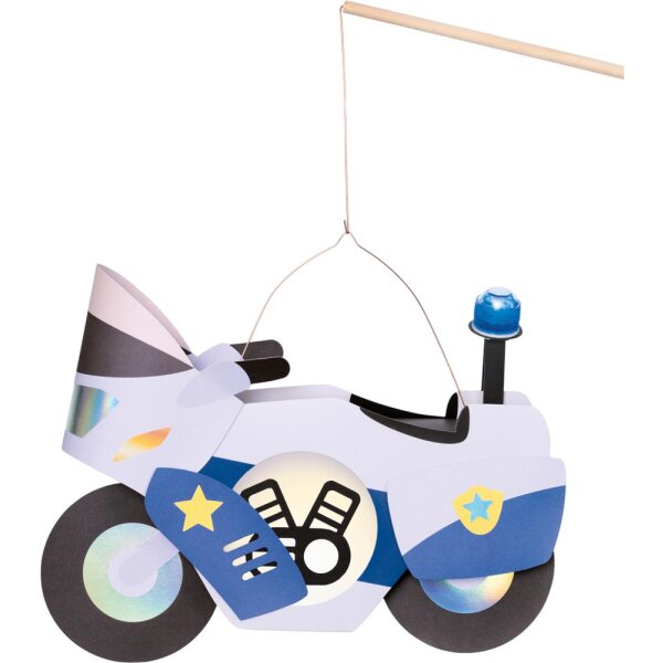 Laternen Bastelset Polizeimotorrad