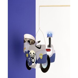 Laternen Bastelset Polizeimotorrad