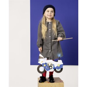 Laternen Bastelset Polizeimotorrad